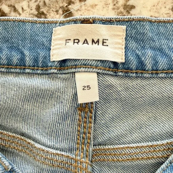 Frame Jeans Womens 25 Light Wash Le High Straight Sustainable Denim - Picture 4 of 8